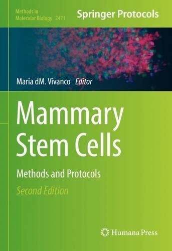 Mammary Stem Cells Methods and Protocols 2nd Edition